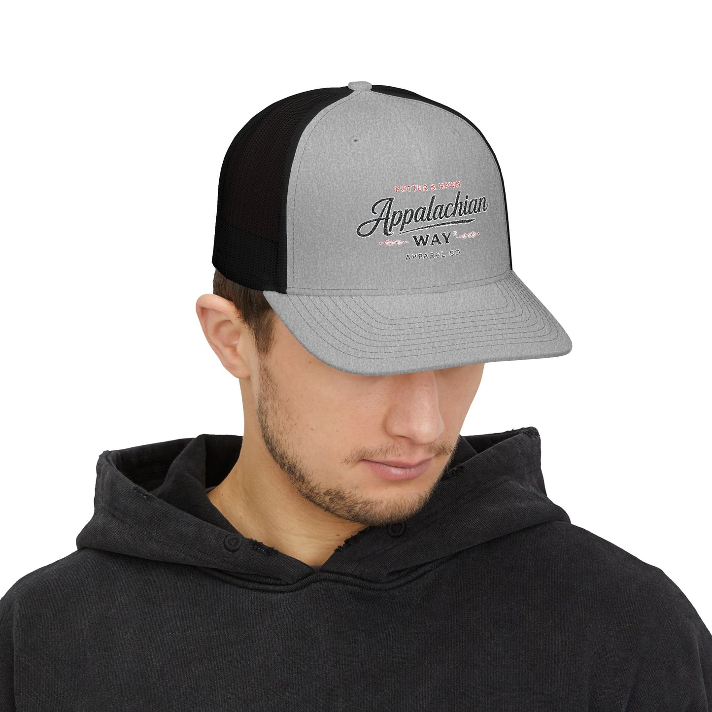 Appalachian Way Embroidered Trucker Cap - Snapback Mesh Hat