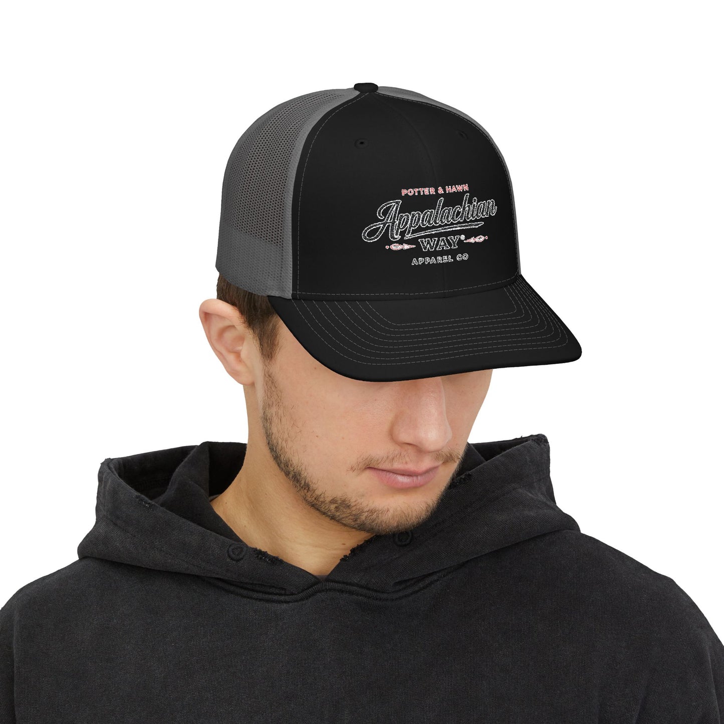 Appalachian Way Embroidered Trucker Cap - Snapback Mesh Hat
