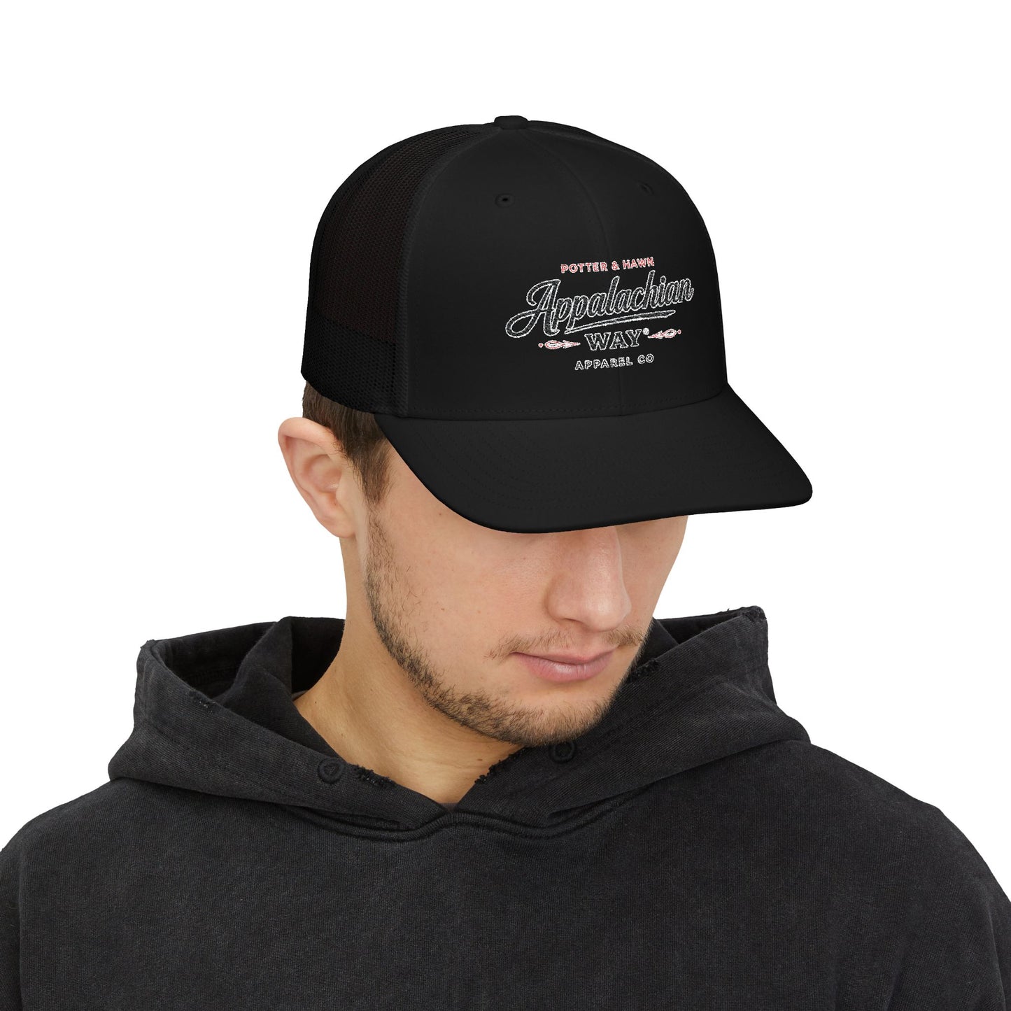 Appalachian Way Embroidered Trucker Cap - Snapback Mesh Hat